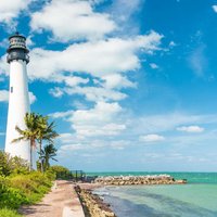 Famous lighthouse at Key Biscayne, Miami