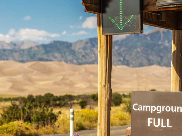 Campground Full Park Entrance Sign