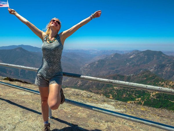 Enjoying at Sequoia National Park