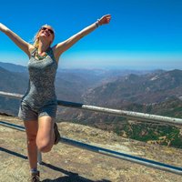 Enjoying at Sequoia National Park