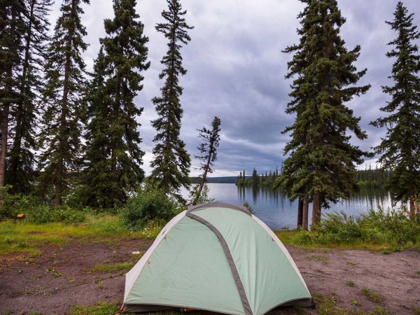 Tent in mountains