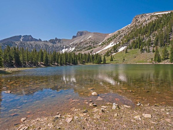 Dramatic Mountains Rising Over an Alpine Lake