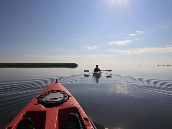 Kayaker in Biscayne National Park, Florida.