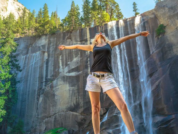 Enjoying Vernal Fall Yosemite