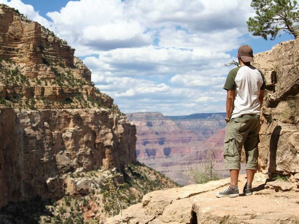 Rear tourist visit grand canyon