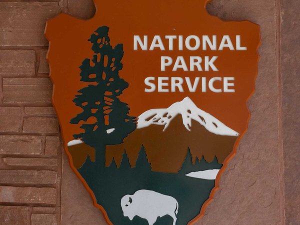 National Park Sign On Wall At Arches