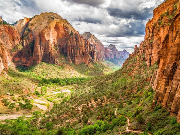 landscape from zion national park utah