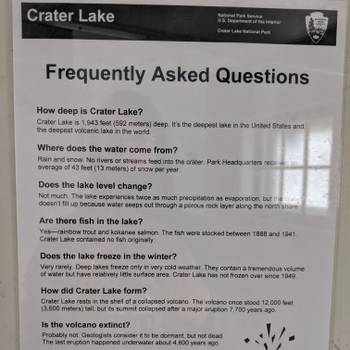 Fun Facts and FAQ about Crater Lake