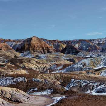 Panoramic view of Painted desert in Petrified forest