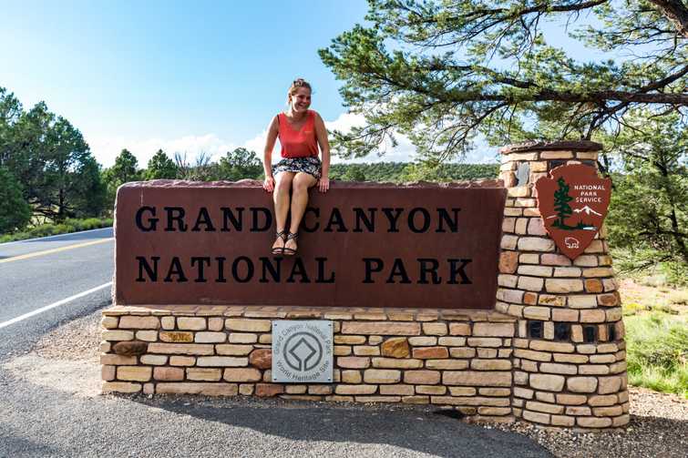 Grand Canyon National Park entrance sign