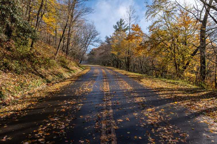 Great Smoky Mountains National Park Road in Autumn